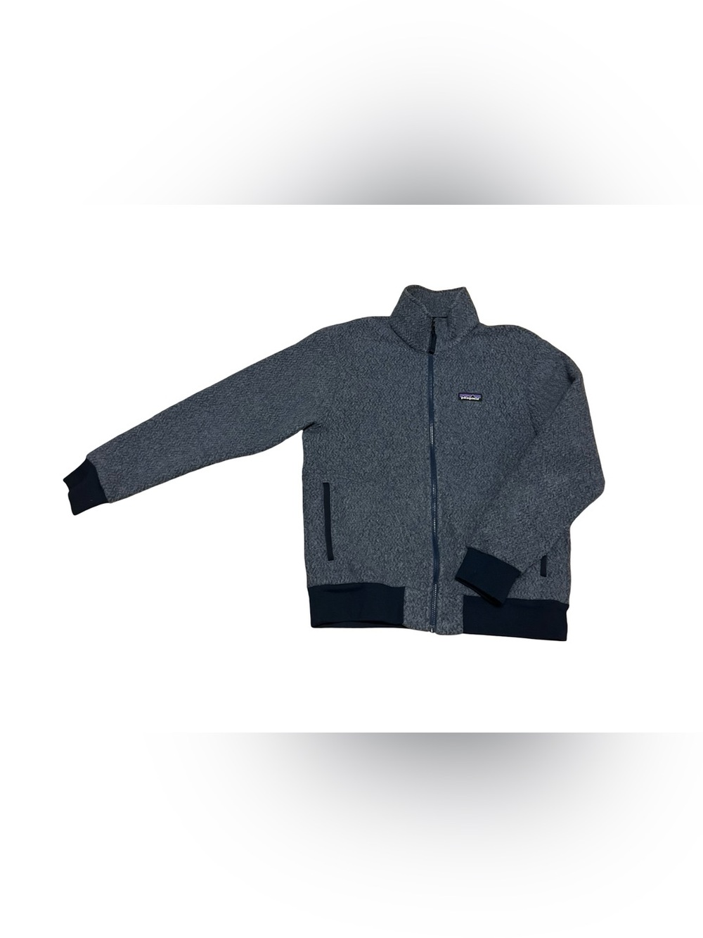 Patagonia Woolyester Wool Poly Jacket Sz M Full Zip Blue Gorpcore Preppy College